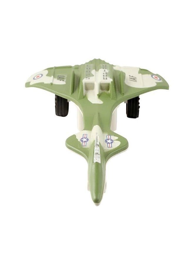 Toy Vibes Plastic Raptor S 2003 Unbreakable Pull Back Airplane Toy for Kids Boys and Girls, Stylish Design Push and Go Crawling Toys for Kids (Green) - Image 4